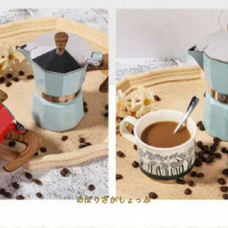 直火式エスプレッソメーカーセット 150ml アルミ IH非対応 自宅やキャンプで簡単においしいコーヒーが作れる