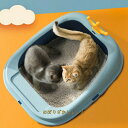 猫 トイレ 猫トイレ キャットトイレ 散らかりにくいネコトイレ 本体 猫トイレ お掃除簡単 飛び散りにくい 41.5*51.5*27.5cm スコップ付き シンプル ペットトイレ おしゃれ