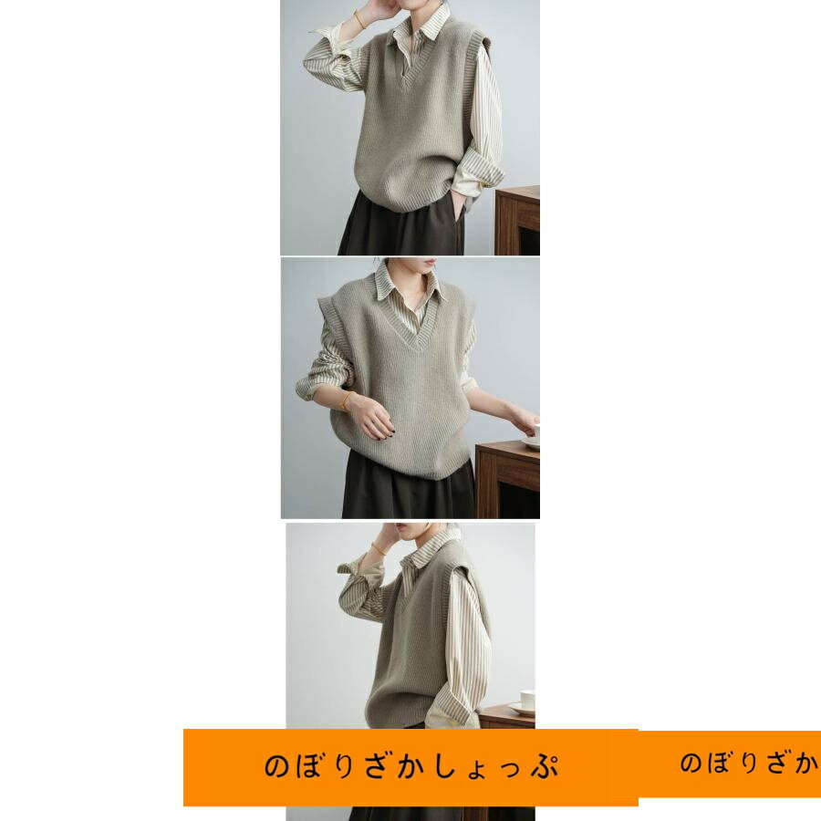 ニットベスト レディース ニット ノースリーブ セーター 秋 冬 無地 重ね着 レイヤード Vネック トップス 柔らかい ニットチュニック プルオーバー ベスト カ