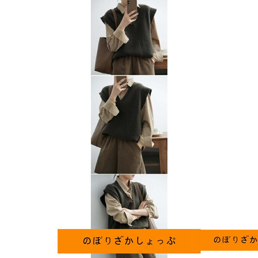 ニットベスト レディース ニット ノースリーブ セーター 秋 冬 無地 重ね着 レイヤード Vネック トップス 柔らかい ニットチュニック プルオーバー ベスト カ