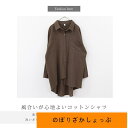 きれいめ ゆったり オーバーサイズ シャツ 長袖 レディース アシンメトリー ブラウス 春 夏 秋 おしゃれ かっこいい ドロップショルダー トップス カットソー ロ