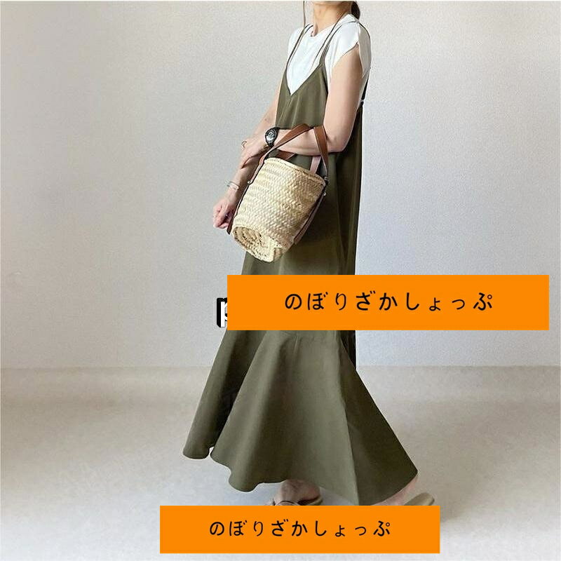 ワンピース 夏 春 きれいめ ロング ワンピース キャミソール キャミワンピ キャミソール ワンピース マキシワンピース リラックス ファッション 体型カバー 夏