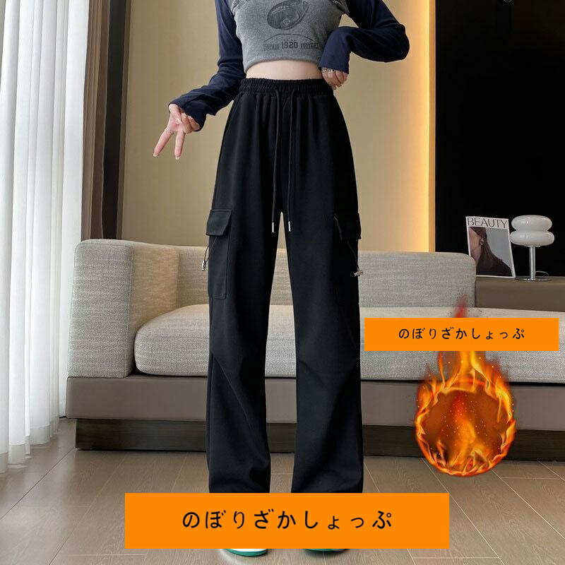 カーゴパンツ レディース 秋冬 防寒パンツ 暖かい 防風 裏起毛 ボトムス ワークパンツ ミリタリー テーパードパンツ 着用便利 ワイドパンツ カジュアル