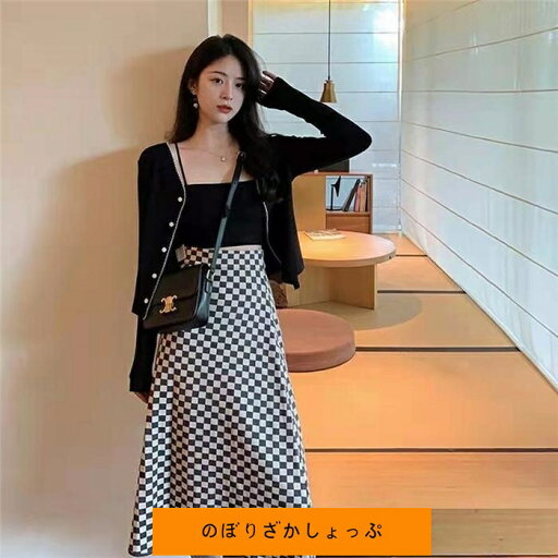 ニットスカート ロングスカート チェック柄 レディース ハイウエスト 秋 冬 ボトムス ウェストゴム Aライン ロング丈 お洒落 大人 カジュアル 着痩せ ニットスカート ロングスカート チェック柄 レディース ハイウエスト 秋 冬 ボトムス ウェストゴム Aライン ロング丈 お洒落 大人 カジュアル 着痩せ