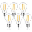 LED電球 エジソン電球 E26口金 60W形相当 2700K 電球色 806lm フィラメント電球 シャンデリア用 レトロ電球 磨りガラスタイプ 雰囲気 高演...