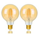 FLSNT LED電球 E26口金 80W形相当 電球色 エジソン電球 8W 1055lm 2700K G95 ボール電球 フィラメント電球 レトロ 高演色性 ...