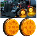 サイドマーカー led 12V 24V トラック用led 赤 HI/LO 明るい 9連LED サイドマーカーランプ 車幅灯 トレーラー バス タンクローリー