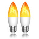LED電球 炎 ライト フレームランプ e26 led 電球色 Fire効果ライト2200k キャンドルライトロウソク 揺らぐ炎 飾り電球 250lmイルミネー...