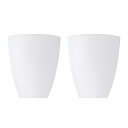 PATIKIL 4.5" 高さ 3.9" 直径 1.7" フィッター付きプラスチック製ランプシェード 2個セット LEDフロアランプやテーブルランプ ため プラスチック製ランプシェーバー ホワイトカラー