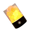 ヒマラヤ岩塩ランプ ソルトランプ LED USBナイトランプ 無段階調光 癒し効果 ナチュラルクリスタル 空気浄化 安眠効果 天然塩製 岩塩ライト マイナスイオン発生