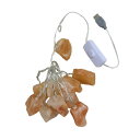 紐2本 ヒマラヤ岩塩ランプ decoration light 装飾ライト ベッドサイドの塩ライト ソルトライトランプ 小さい ヒマラヤの夜の光 装飾的な常夜灯 結石 Orange