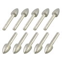 ルーター ダイヤモンド研削 ダイヤポイント 6mm x 12mm テーパーヘッド ファイル マウント ビット10個入り