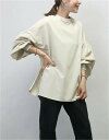 レディース ブラウス シャツ トップス tシャツ プルオーバー カットソー パーカー ギャザー チュニック とろみ フレア プリーツ フリル ボリューム袖 スリット ボタン(4)