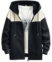 メンズ パーカー ポケット付き ファッション フード付き L-4XL カジュアル 色が変わる 快適 スポーツウェア トレンディ スウェットシャツ ゆったり ジッ...