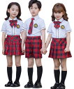 卒業スーツ 入学式 卒業式 子供スーツセット幼稚園 フォーマル イギリス風 キッズ 学園制服 チェック ジュニア 女の子 男の子 ダンス衣装 コスチューム ステ...