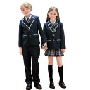 フォーマル子供服 卒業式スーツ 卒業式 入学式 小学校 制服 女の子 男の子 スーツ チェック柄スカート フォーマル 卒業式 子供服 (男の子 5点セット, 1...