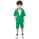 春夏秋 子供スーツ 3点セット 男の子 かっこいい フォーマル スーツ キッズ 子供服 セットアップ 半袖 半パンツ Tシャツ カジュアル 卒業式 入学式 七五...