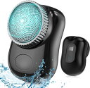 小型電気シェーバー、スマート、3枚刃、深剃り、回転式シェーバー、ウェット&ドライ、刃取り外し可能、水洗い可能、低騒音トリマー、手のひらサイズのミニ、旅行/出張/...