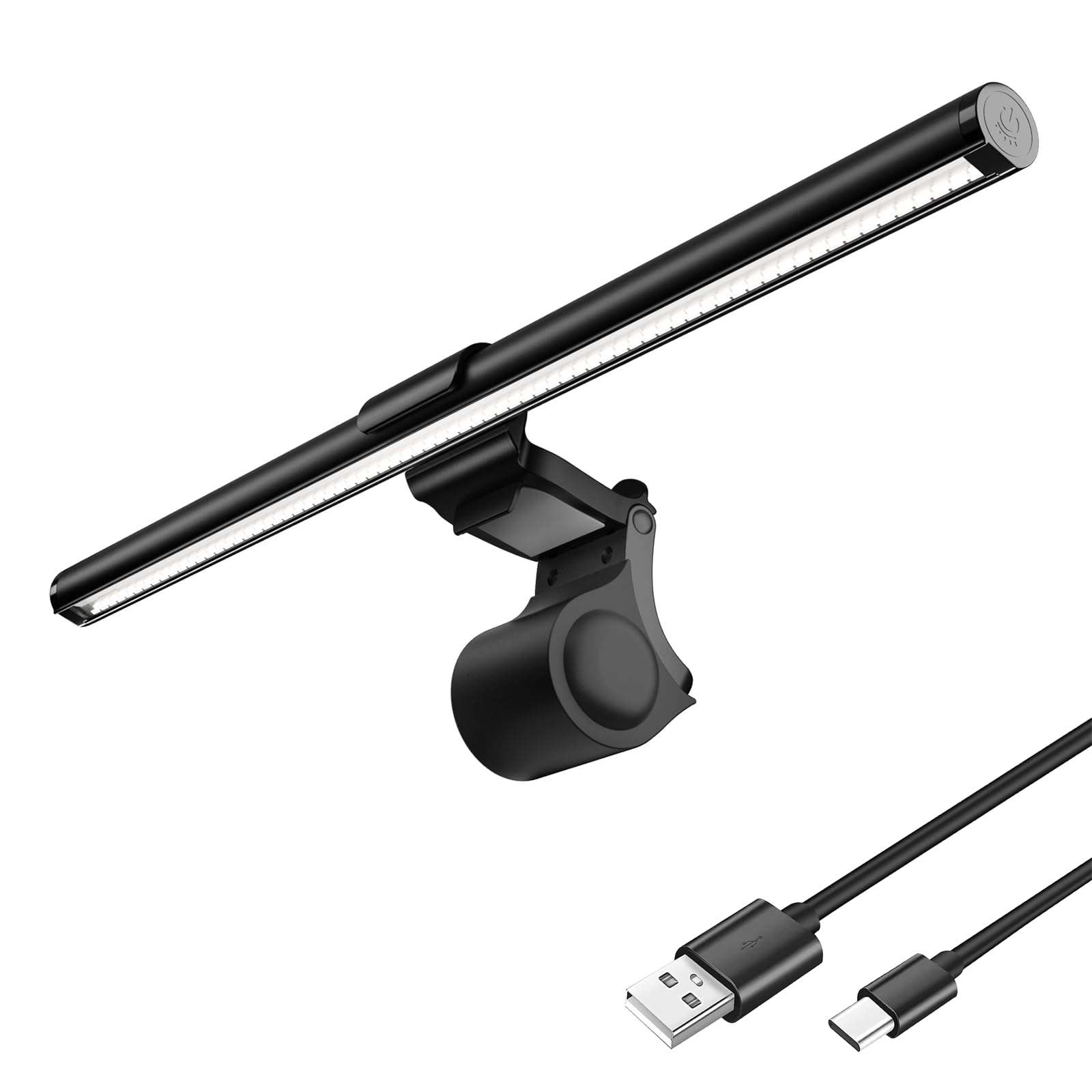 モニターライト リモコン付き バーライト デスクライト 41cm 掛け式ライト 前後双光源 USB給電 PCライト 無段階調光 3種類色温度 目に優しい 記憶機能 明るい パソコン専用 黒