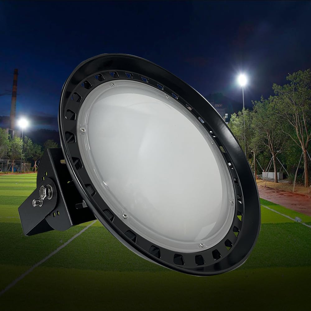 LED高天井灯 16000lm 高輝度 LEDハイベイランプ 工場用ledライト IP65防水防塵 5Mコード付き 水銀灯代替天井吊り用 夜間作業ランプ 吊下げ式 屋外 投光器 屋内屋外兼用 倉庫 施設照明 工場照明