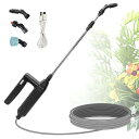 電動噴霧器 噴霧器 TYPC充電式 電池でラクラク 電動スプレー 2000mAh 延長ホース5M付 2.5時間連続使用 3種類のノズル タンクなし 軽量 霧吹き 連続自動噴霧 圧力調整可 農薬散布 家庭園芸 家庭清掃 洗車散水 散布 エアコン洗浄(4)