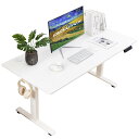 ゲーミングデスク 72cm-120cm 電動昇降デスク 静音 安定昇降 パソコンデスク pc 作業机 テレワーク 配線穴付き 収納フック付き 耐荷重70kg 障...