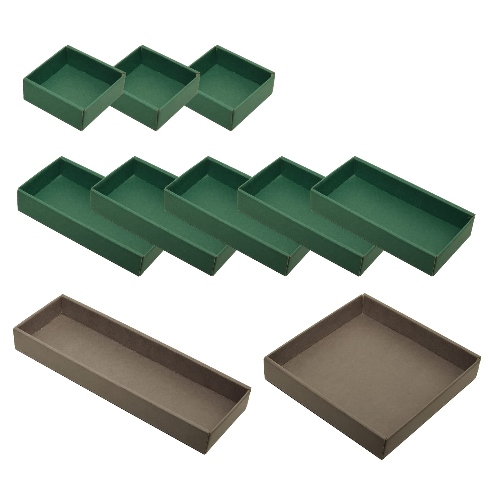 引き出しキレイ 整理トレイ 浅型 (ブラック×ブラック 10個セット)