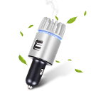 イオン発生器 USBポート2つ 除菌消臭 花粉 タバコ アレルギ―対策 静音 小型 12V車専用 車載対応チャージャー スマホ、