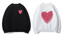 ペアルック トレーナー 秋 春 ペアルック カップル お揃い 服 カップル ペアルック トレーナー ハート柄 大きいサイズ リンクコーデ プレゼント コーデ レ...