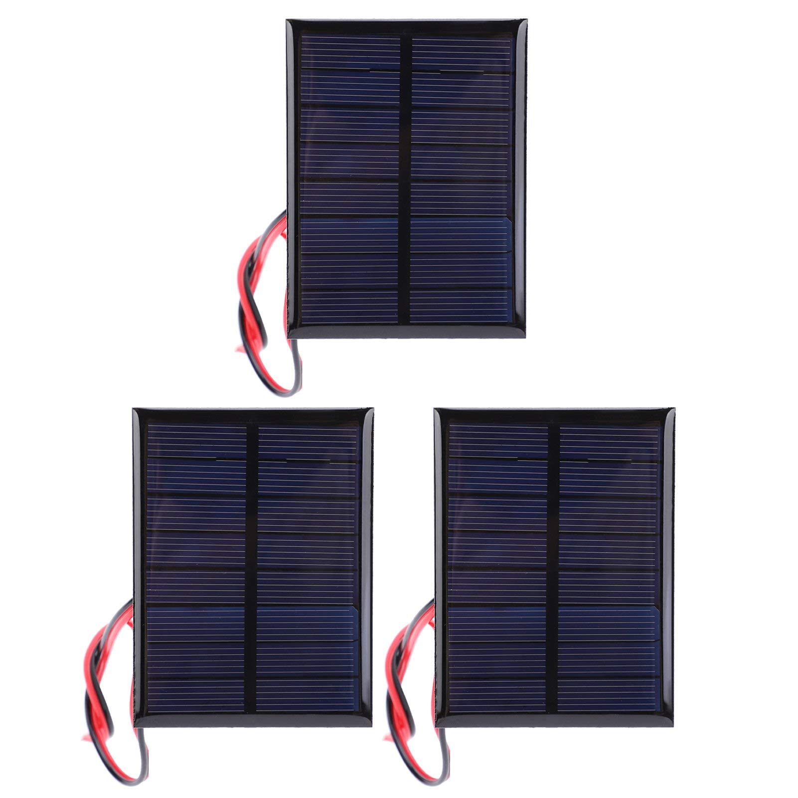 3個4Vソーラーパネル 屋外ポリシリコンソーラー パネルモジュール ソーラー システム用 小型 DIYソーラーバッテリー充電器 60x80mm / 2.4x3.1in