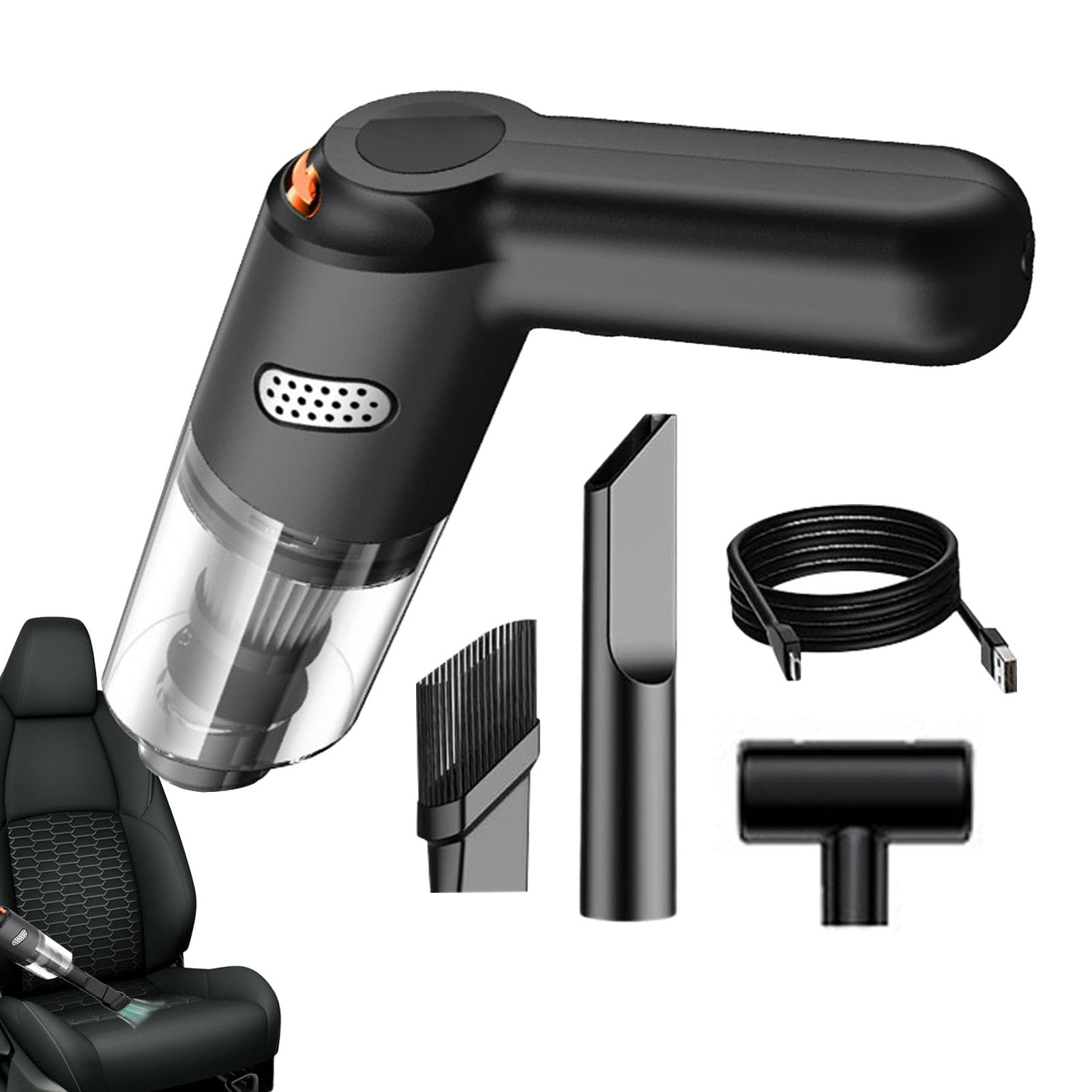 コードレス車用掃除機、コードレス車用掃除機, 120W ソファ掃除機, USB充電式ダスター、車、家庭、ペット用軽量掃除機のサムネイル