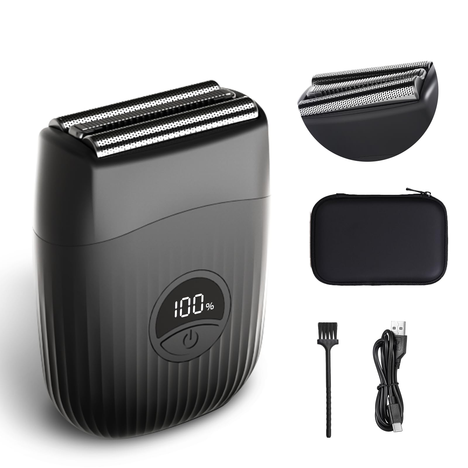 シェーバー メンズ 電気シェーバー 髭剃り LEDディスプレイ 往復式シェーバー コンパクト 小型ちバッテリー ひげそり 電気カミソリ Type-C充電 持ち運び便利 出張/旅行 プレゼント