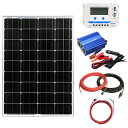 100W ソーラーパネル 蓄電池 300Wインバータ セット 家電 非常用 アウトドア 家庭用 ソーラー充電