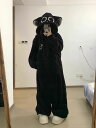 人气新作ルームウェア ロザリオ男女同じカップル学生 部屋着セット刺繍冬パジャマかわいいキャラクタースリーパーキャップ ガウン着 屋部着(4)