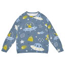 宇宙人 星柄 トレーナー キッズ かわいい スウェット おしゃれ プルオーバー 子供服 長袖 90-140cm 男女兼用 ベビー 通学 通園 春秋冬服