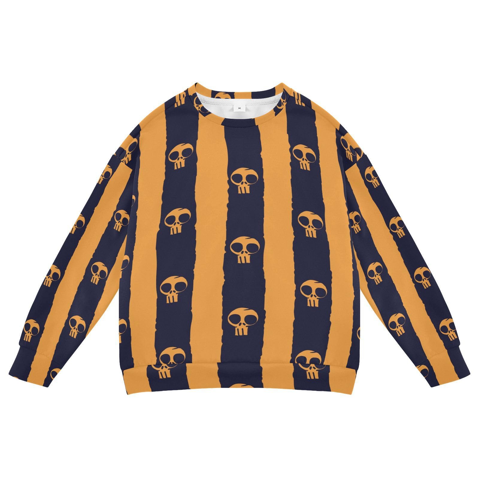 ストライプ 髑髏 スカル トレーナー キッズ かわいい スウェット おしゃれ プルオーバー 子供服 長袖 90-140cm 男女兼用 ベビー 通学 通園 春秋冬服