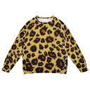 トレーナーキッズかわいいスウェットおしぼりパーカーオールインワン供服長袖90-140cm男女兼用バンビーメンズ通園春秋冬服豹柄