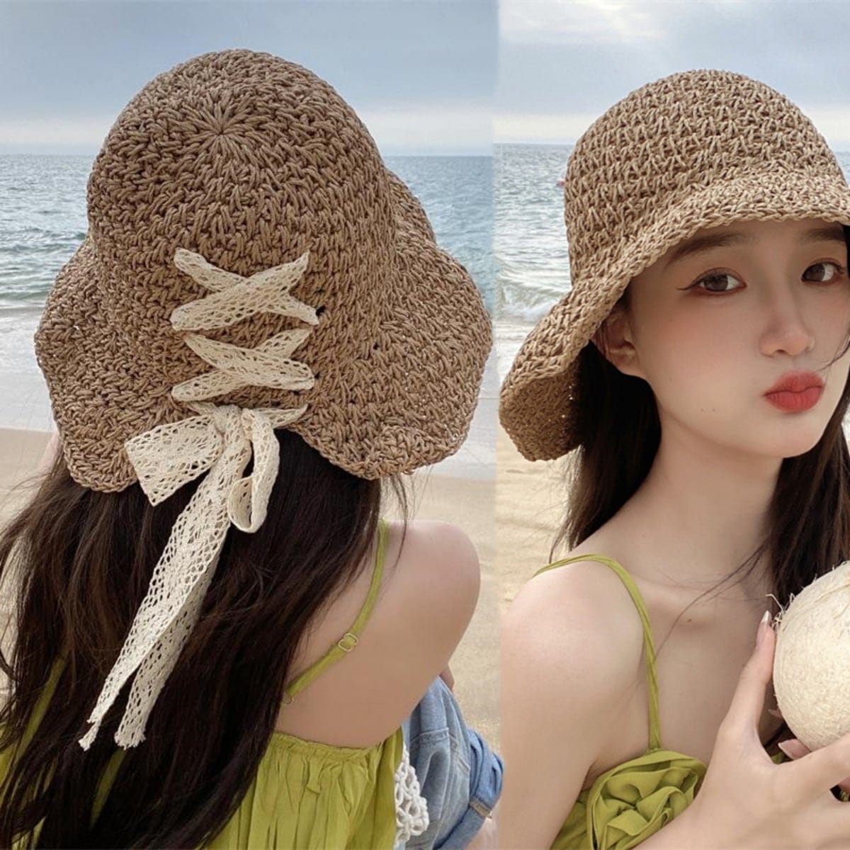 麦わら帽子 カット カット帽子 日焼け防止キャップ 帽子 小顔効果 旅行です紫外線対策ハット日焼け止め 夏 百掛け帽子 レディース