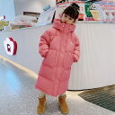 製品 気質 中綿コート キッズ ダウンコート ロング丈 アウター おしゃれ 子供服 秋冬 女の子 女児 ロングコート 通園 通学 防寒 秋冬 暖か 可愛い フード付き 韓国風(4)