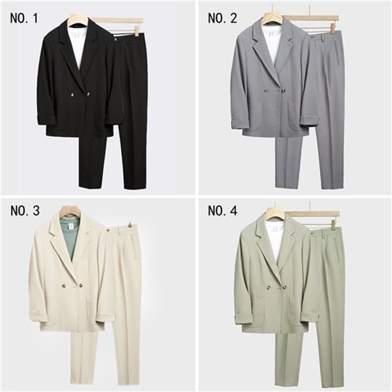 ジャケット ブレザー カジュアルスーツ メンズ 春服 スーツセット ジャケット 上下セット セットアップ ビジネススーツ 2点セット