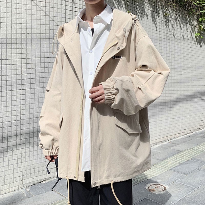 春秋 新しい メンズ トレンド かっこいい ゆったり ジャケット シンプル カジュアル ファッション アウター