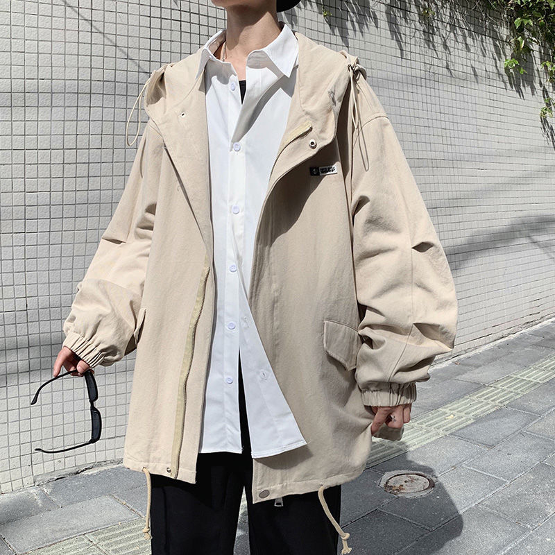 春秋 新しい メンズ トレンド かっこいい ゆったり ジャケット シンプル カジュアル ファッション アウター