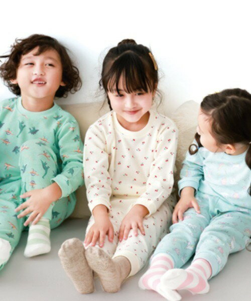 ルームウェア パジャマ ワッフルパジャマ　上下SET 　#男の子＃女の子　＃長袖 キッズ