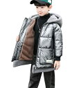 ボーイズ コート ジャケット フード付き ダウンコート ダウンジャケット キッズ服 子供服 男の子 ダウン オーバー 防風 防寒 保温 中綿ジャケット アウター...
