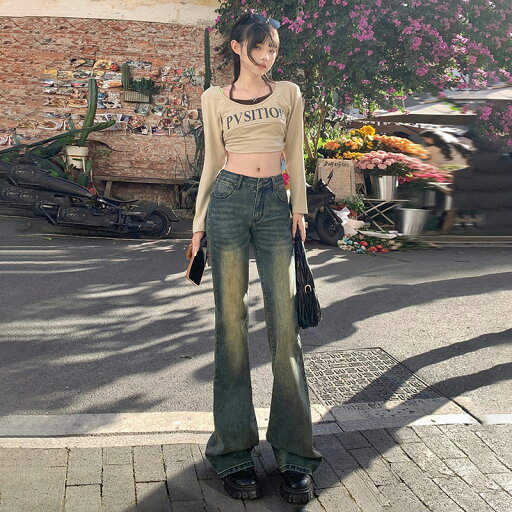 2024 初秋 デニムパンツ パンツ デニム ジーンズ ワイド ストレート ハイウエスト 脚長効果 美脚効果 細見え ウォッシュ加工 カジュアル おしゃれ かわいい レディース 韓国ファッション 2024 初秋 デニムパンツ パンツ デニム ジーンズ ワイド ストレート ハイウエスト 脚長効果 美脚効果 細見え ウォッシュ加工 カジュアル おしゃれ かわいい レディース 韓国ファッション