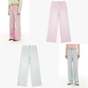 グローブMAT STRAIGHT DENIM PANTS (LIGHT BLUE/PINK)(4)