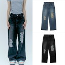 rest&recreationDESTROYED DENIM PANTS