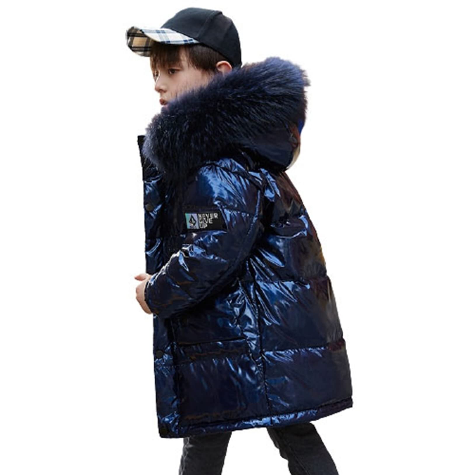 楽天のぼりざかしょっぷダウンコート キッズ 子供服 ボーイズ 女の子 光沢 ファーコート ダウンジャケット 暖かい 防風 ふわふわ かわいい 雪遊び 通学 贈物 アウトドア