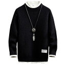 セーター 冬服 メンズ ニット シンプル ニットカジュアル 無地 暖かい 防寒 おしゃれ プルオーバー トップス 厚手 大きいサイズ ハイネック メンズ セータ...