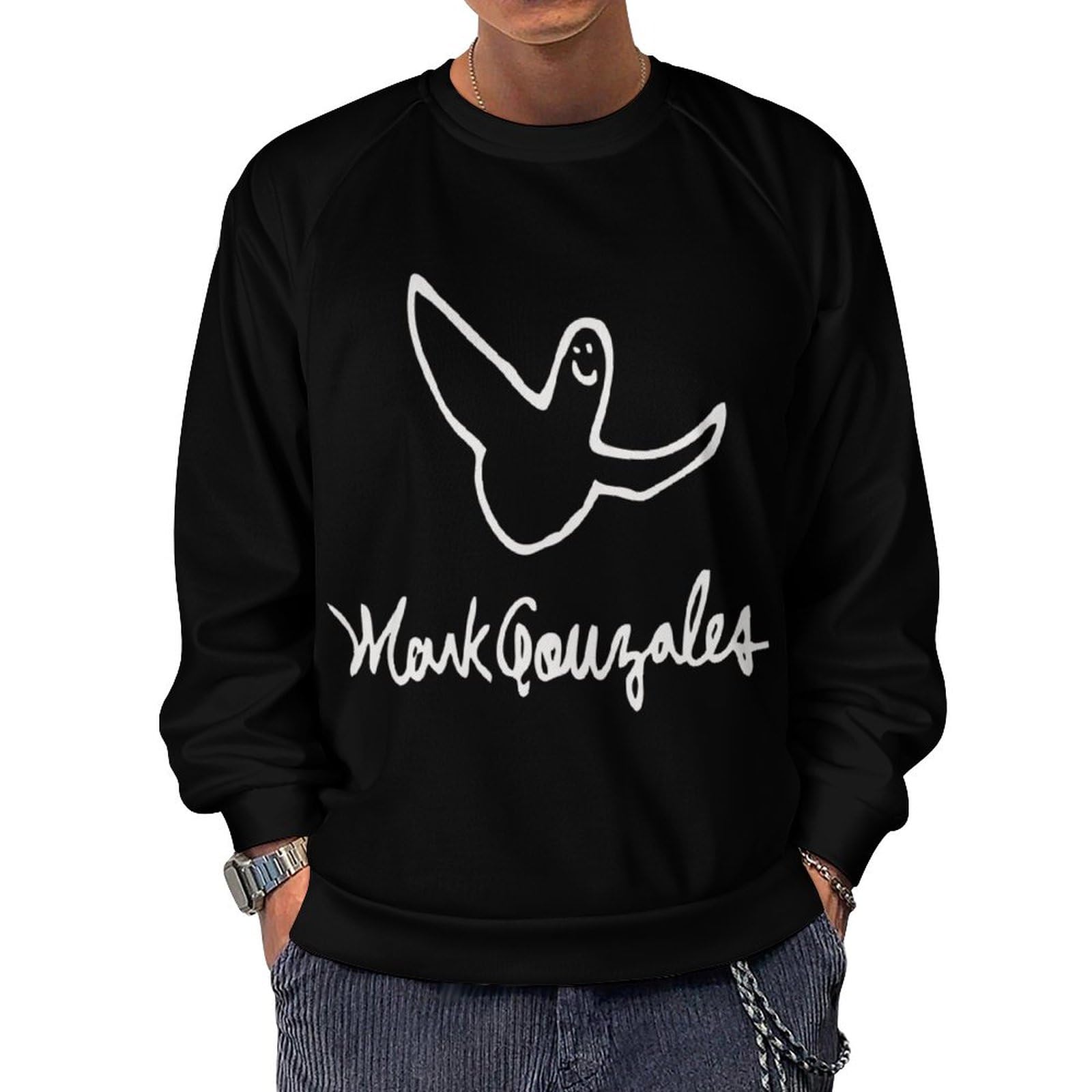 トレーナー メンズ マークゴンザレス 長袖 大きいサイズ 丸襟 Tシャツ 大きいサイズ プルオーバー スウェット パーカー おしゃれ 人気 春 秋 冬服 創意デザイン